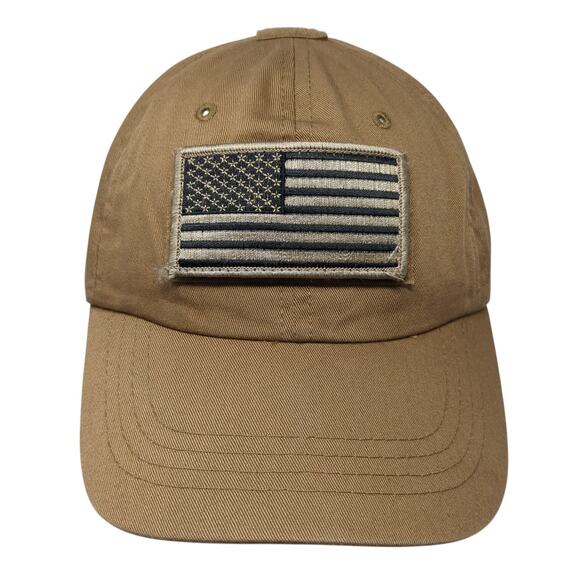 American Flag Slideback Baseball Cap Brown OS Adjustable Embroidered Rothco - Picture 1 of 10